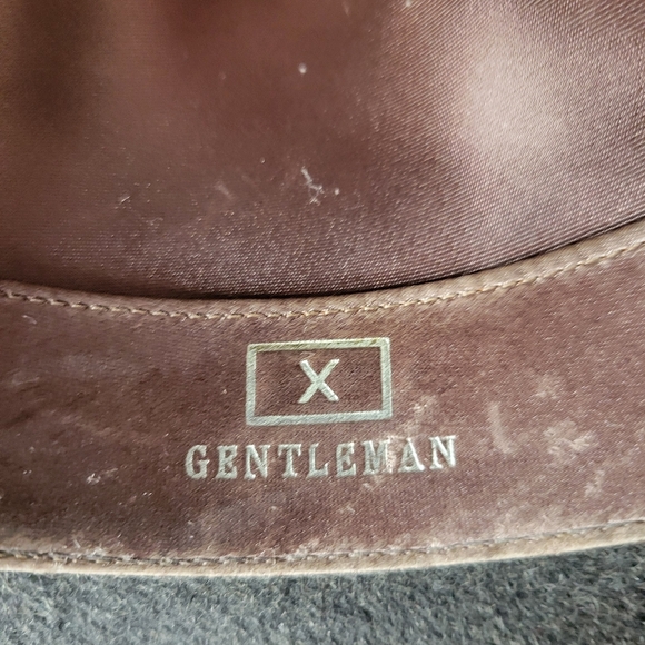 Vintage "A Gambini Firenze" Gray Fedora Hat with Feather Accent Blokecore - Picture 7 of 8